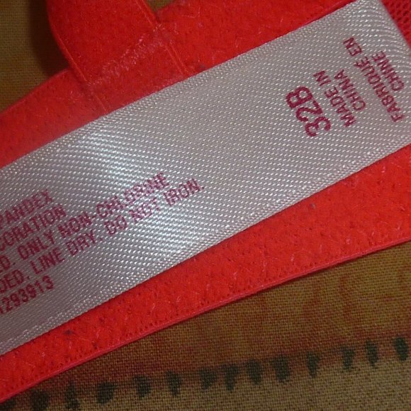 Xhilaration Neon Orange Push Up Bra, Lace, 32B - Picture 13 of 15